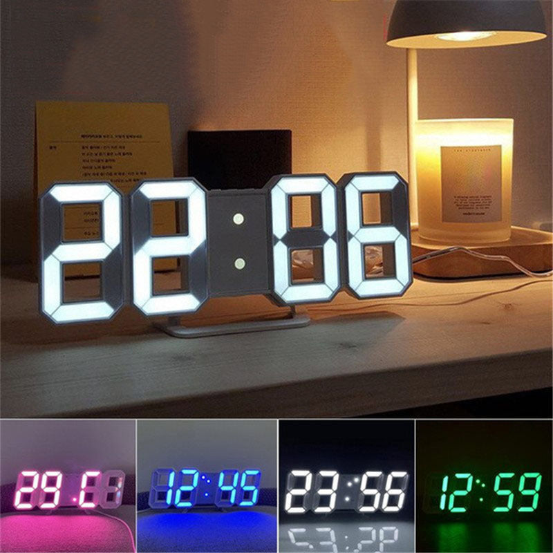 1pc 3D LED Digital Clock, Bedroom LED Clock For Home Decor