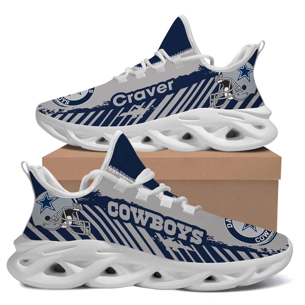Dallas Cowboys American Football Team Helmet Custom Name Personalized Max Soul Sneaker Running Sport Shoes