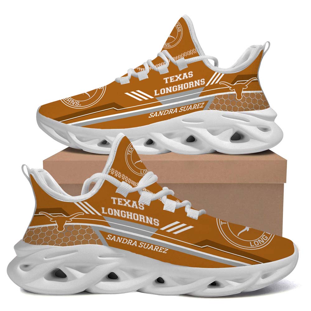 Texas Longhorns Custom Personalized Max 1 Max Soul Sneaker Running Sport Shoes