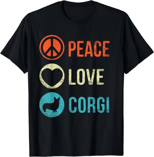 Peace Love Corgi Dog Lover T-Shirt
