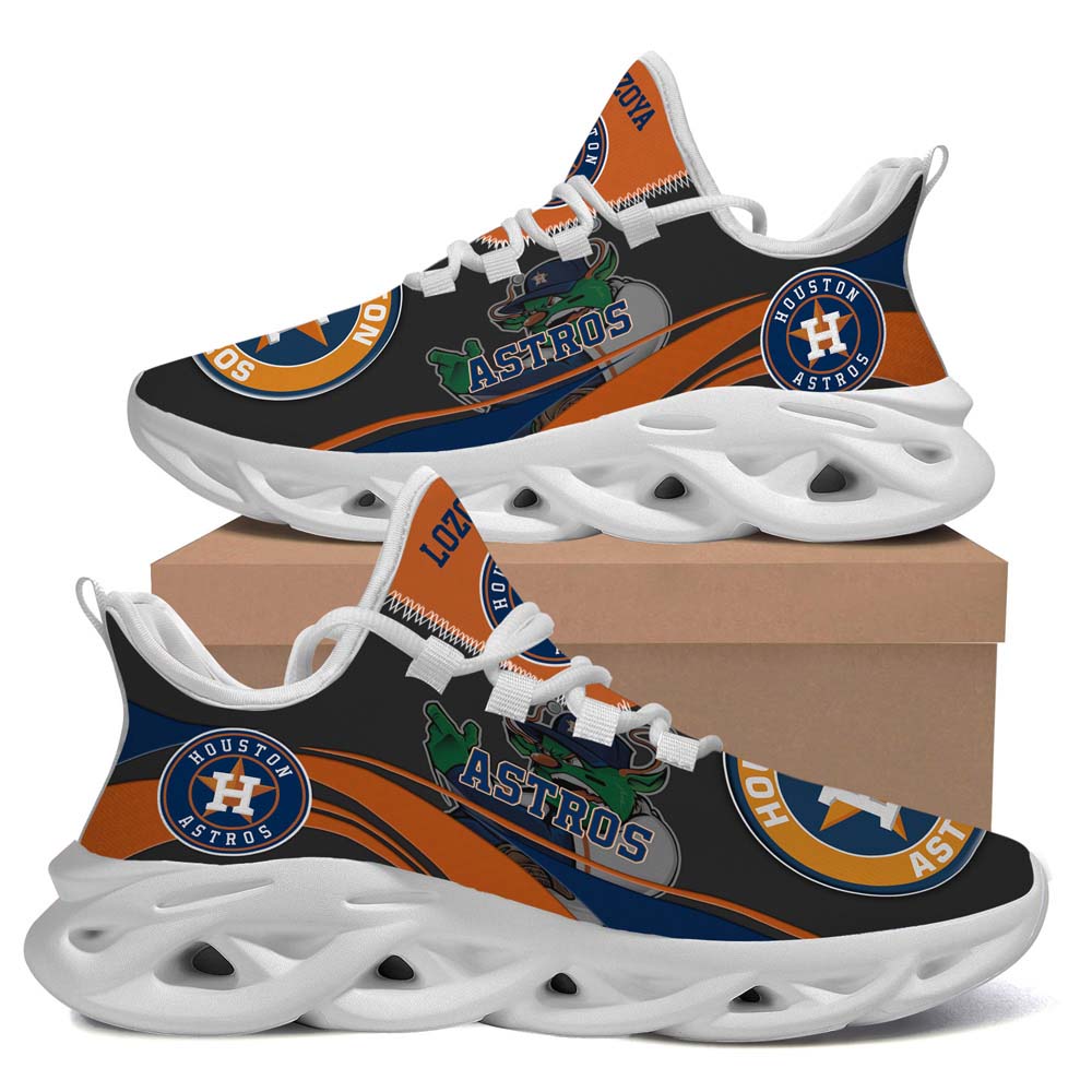 Houston Astros Mascot Custom Name Personalized For Men Max Soul Sneaker Running Sport Shoes