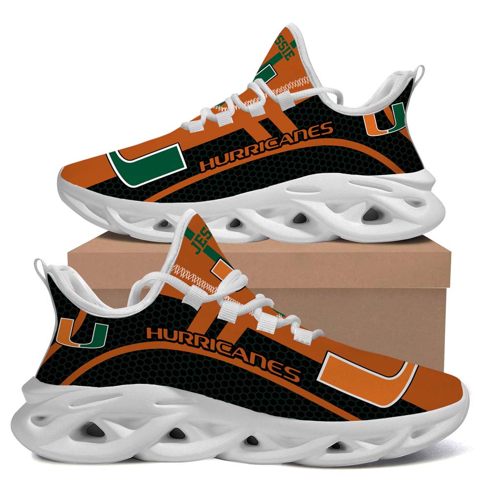 Miami Hurricanes Luxury Max Soul Sneaker Running Sport Shoes