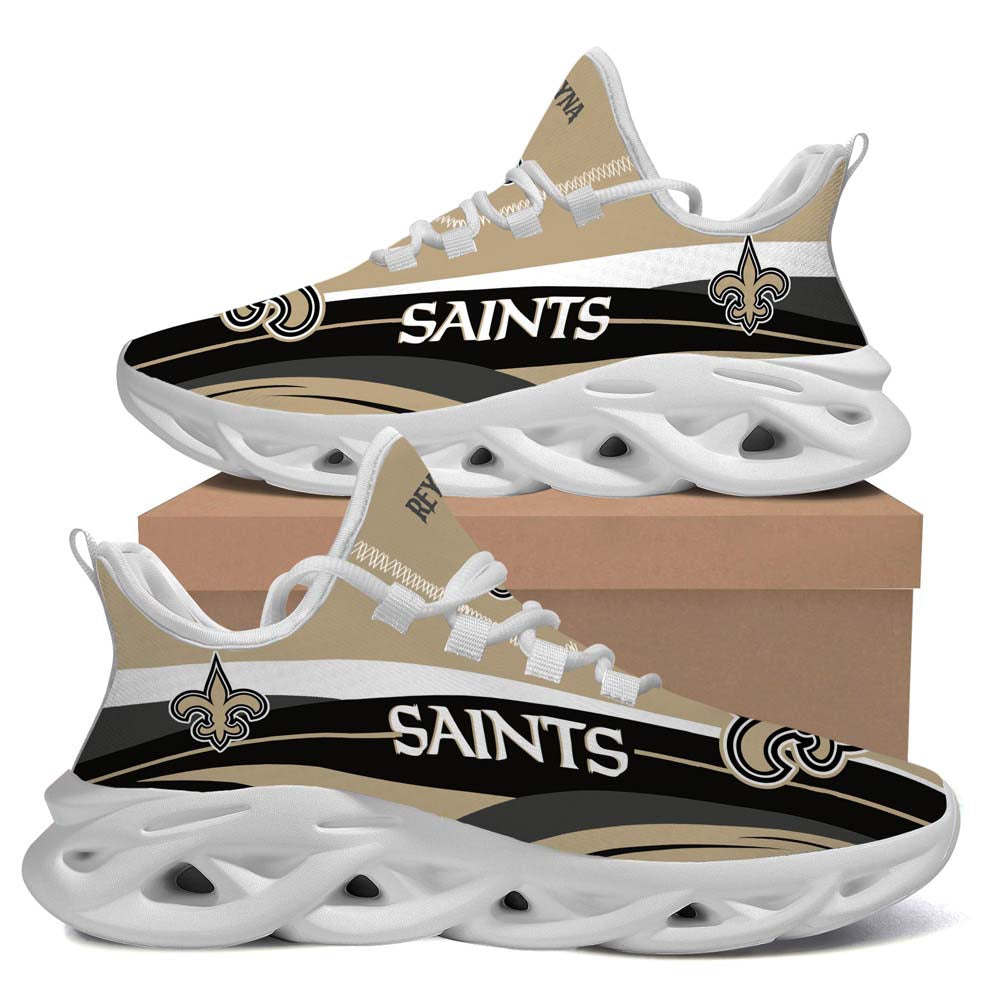 New Orleans Saints AmericanFootball Team Helmet Custom Name For Sport Lover Max Soul Sneaker Running Sport Shoes